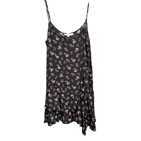Thakoon Collective Women Black Multicolor Floral Mini Slip Dress Size 6 Pullover - Picture 2 of 6
